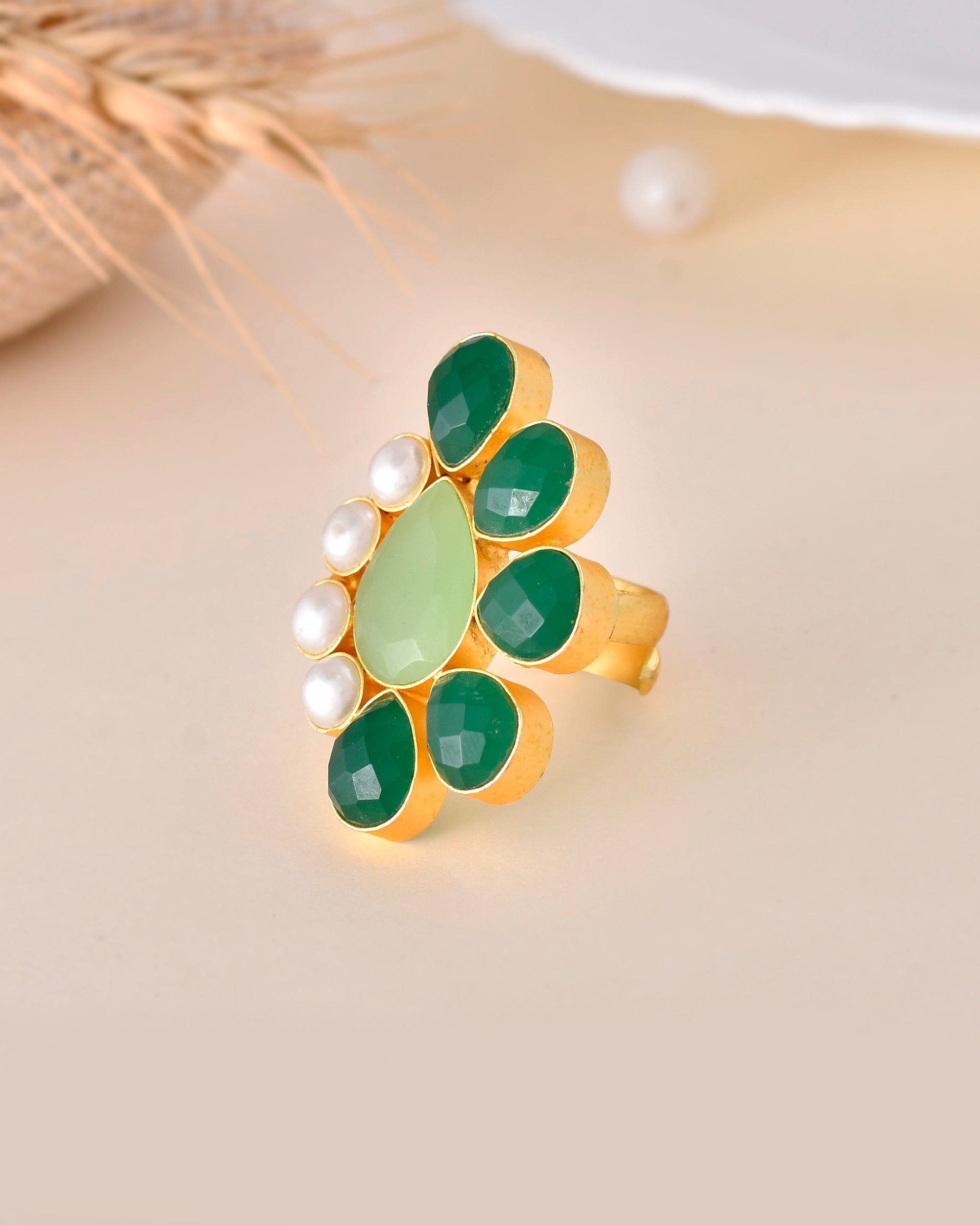 SHADES OF GREEN RING