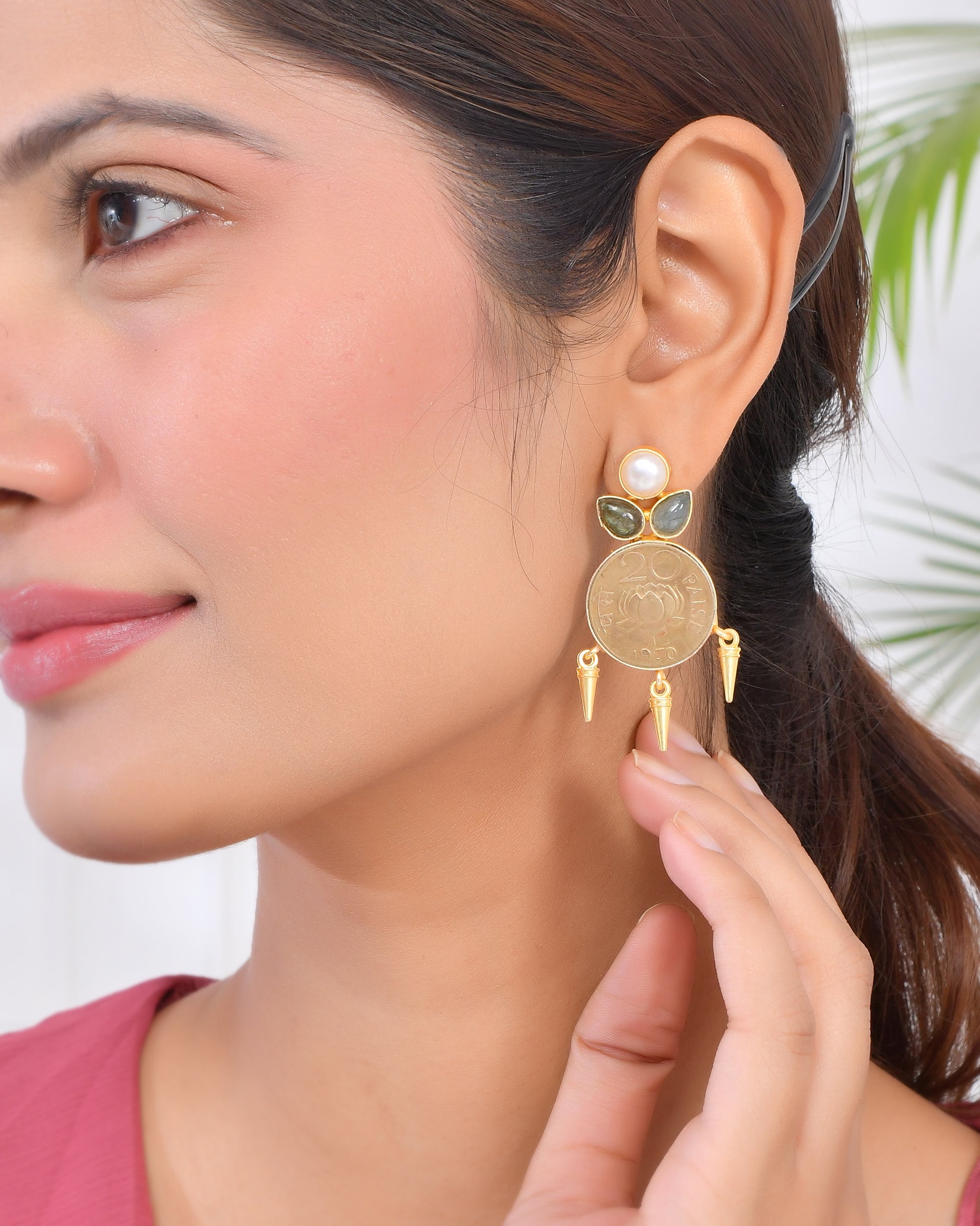 HANGING BULLET EARRINGS
