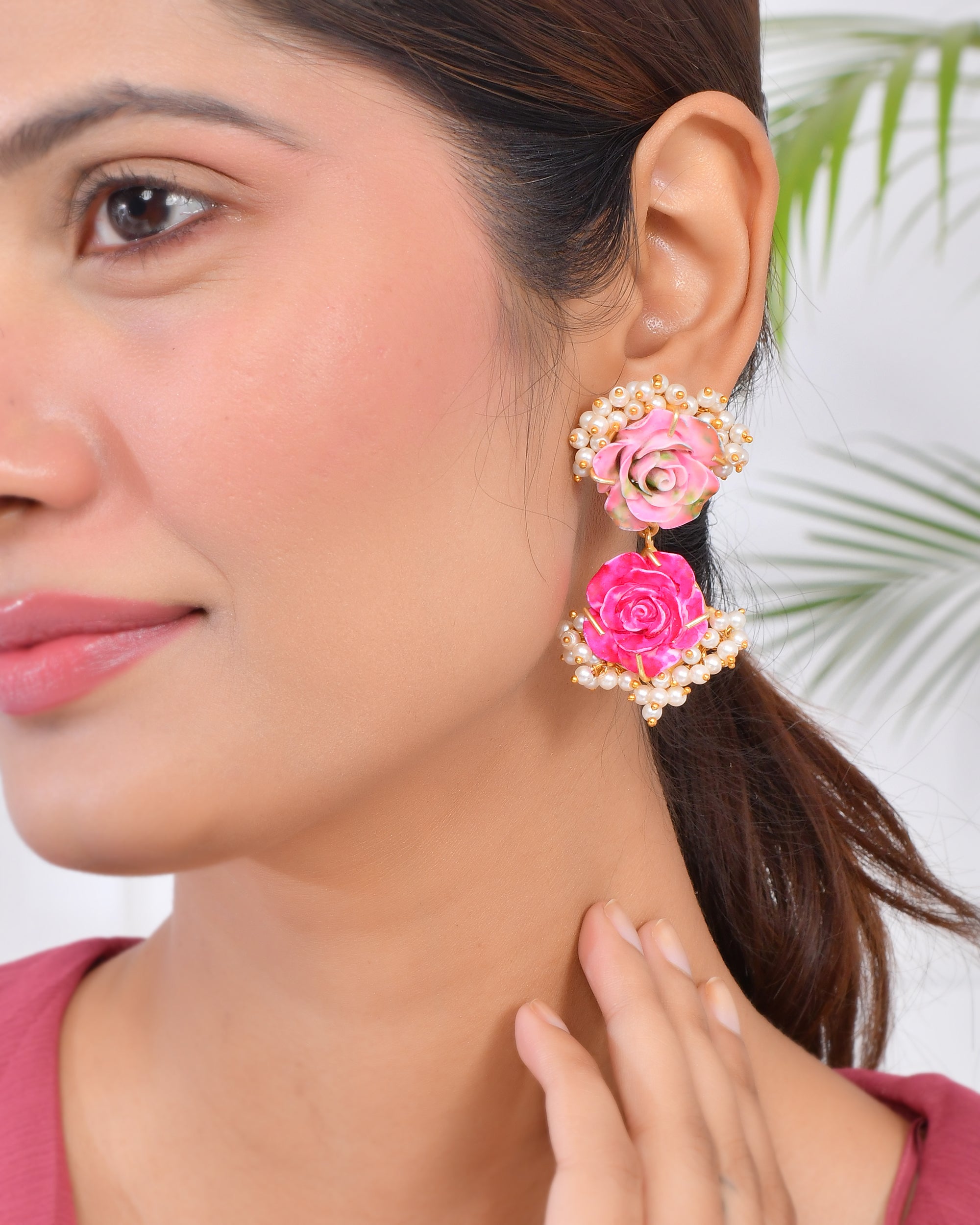 FLOWER PEARL EARINGS