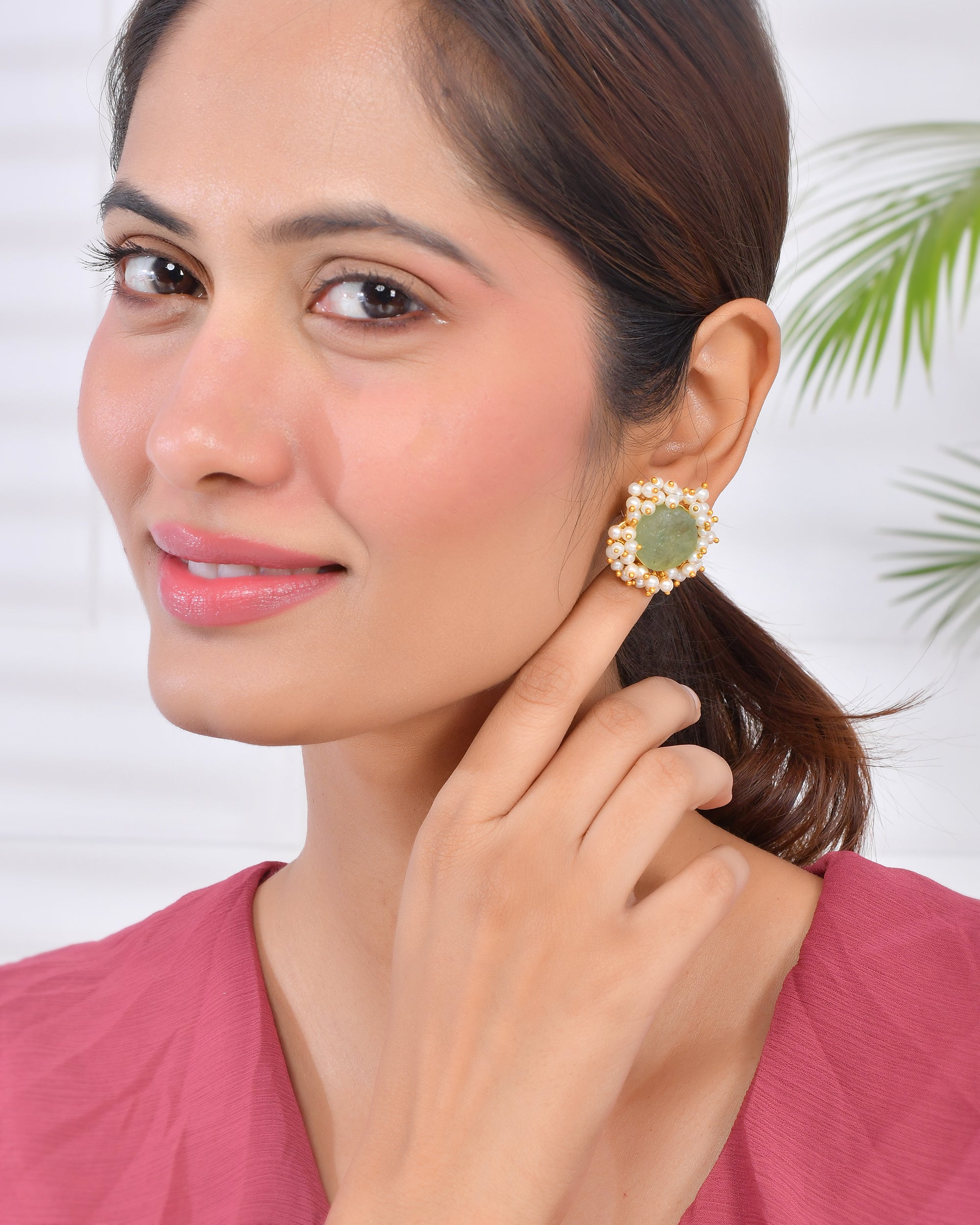 AVENTURINE ROUGH EARRINGS