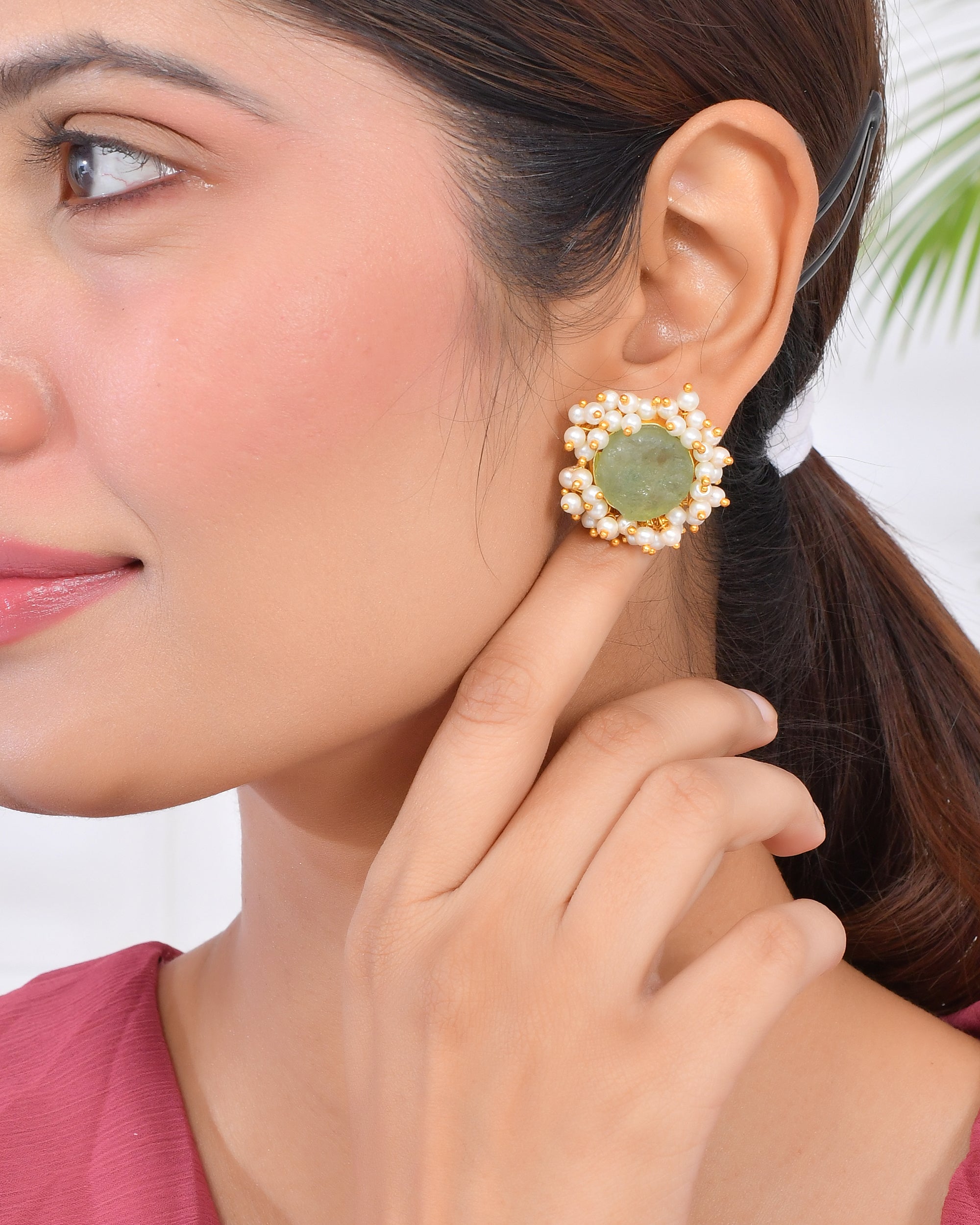 AVENTURINE ROUGH EARRINGS