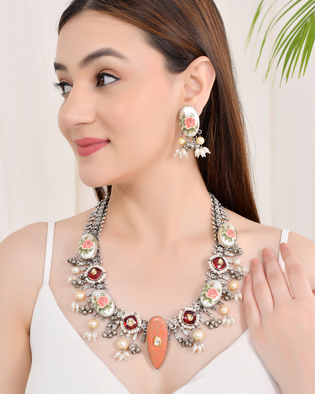 RUKMANI OXIDIZE NECKLACE