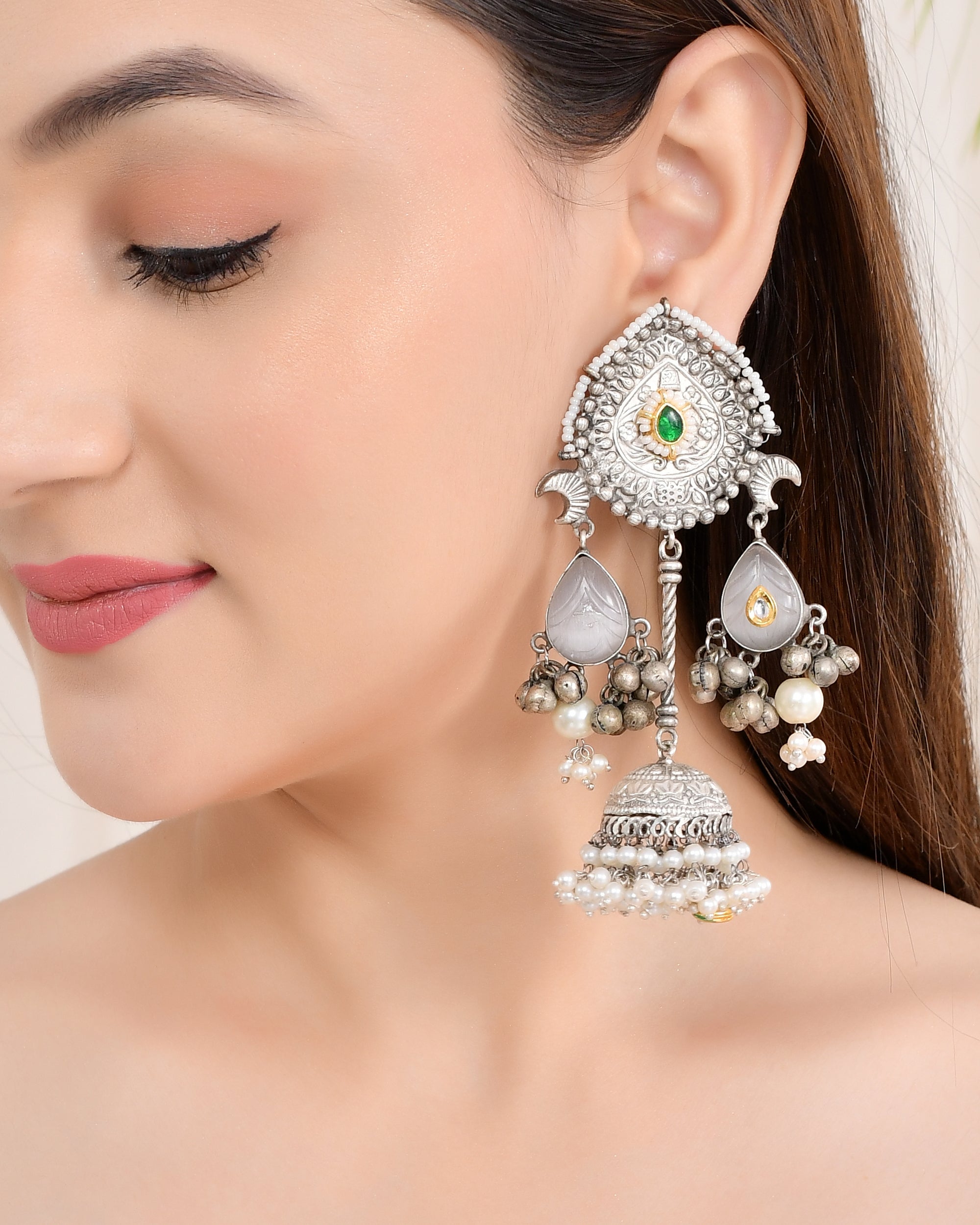 OXIDISED THAPPA JHUMKI