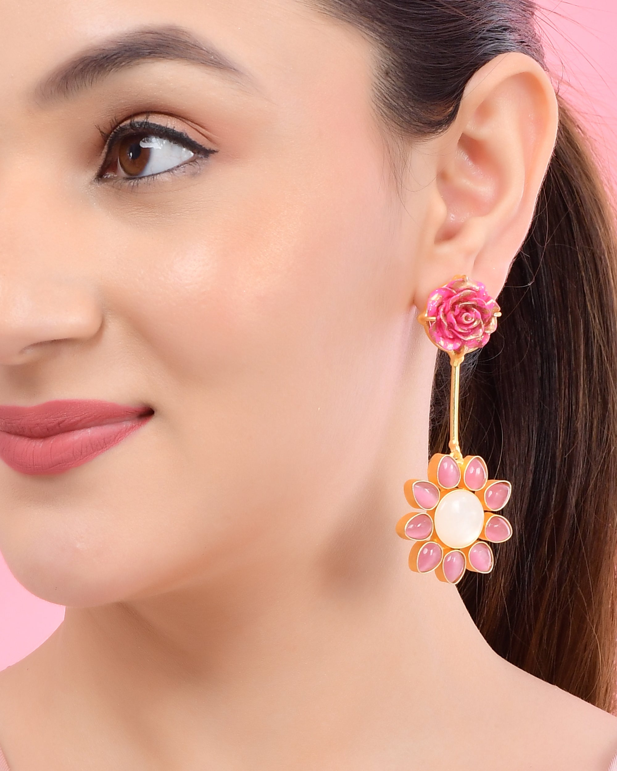 PINK BLOSSOM DANGLERS