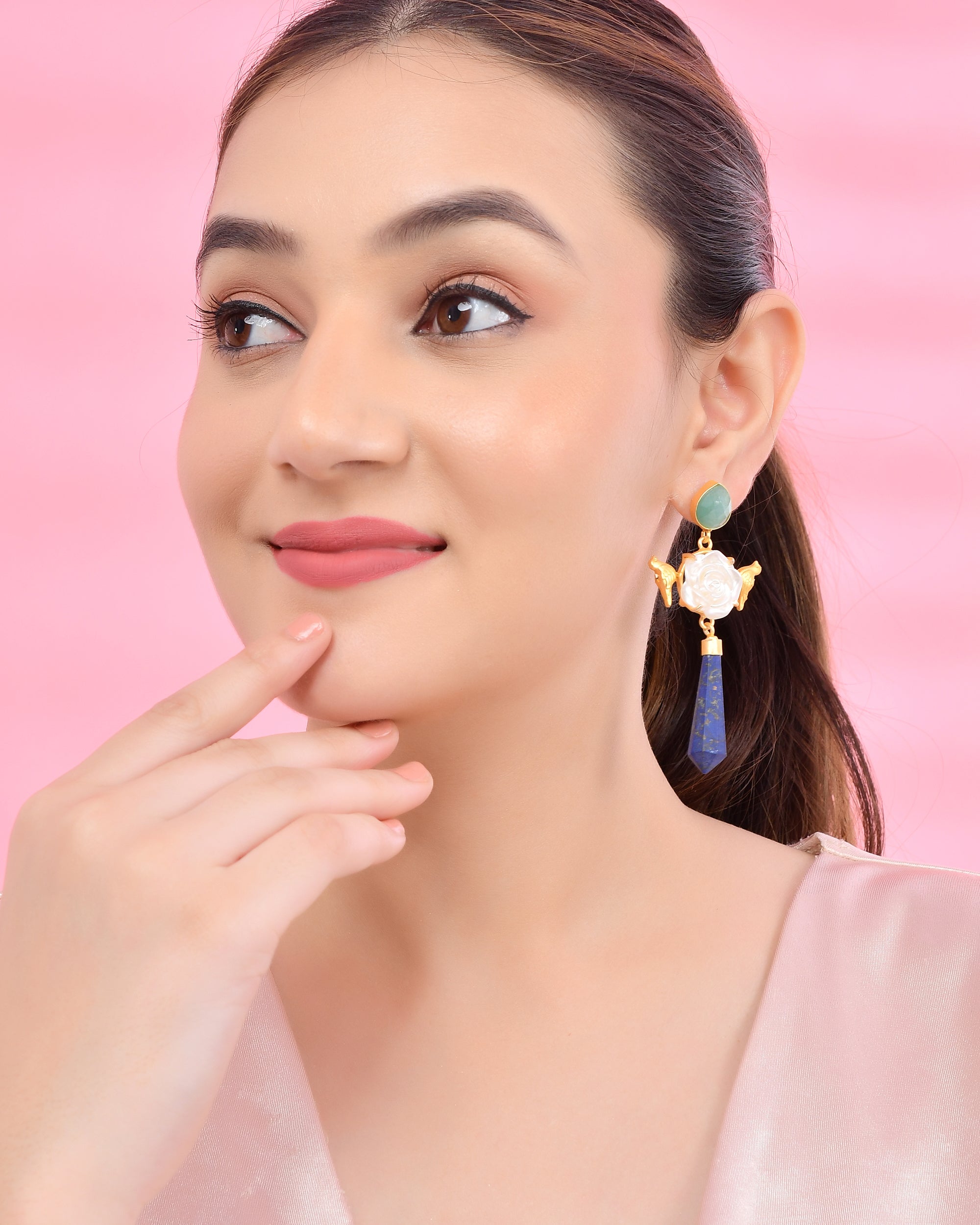 ROSE GARDEN WTH BIRDS EARING