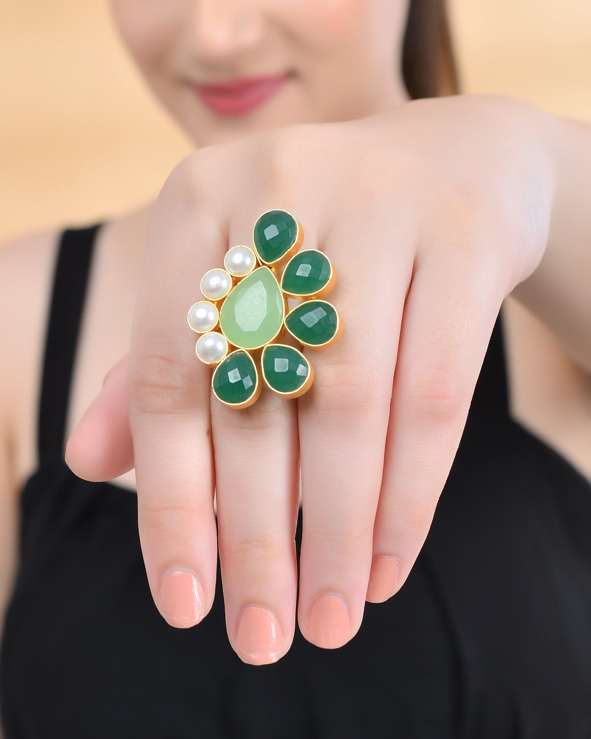 SHADES OF GREEN RING