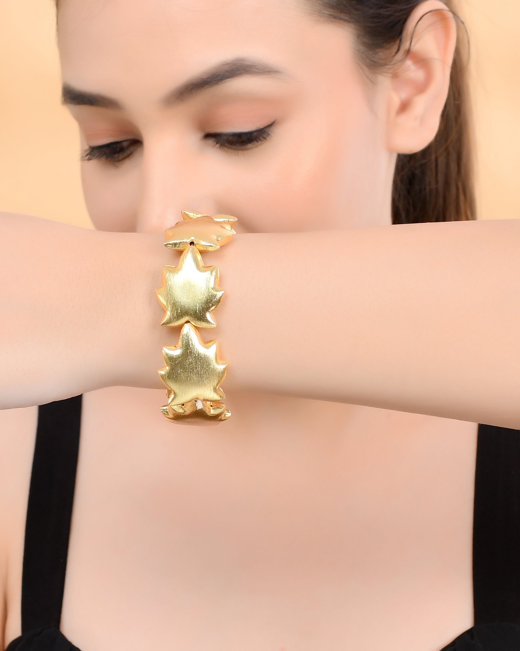 GOLDEN LEAVES METALLIC BRACELET