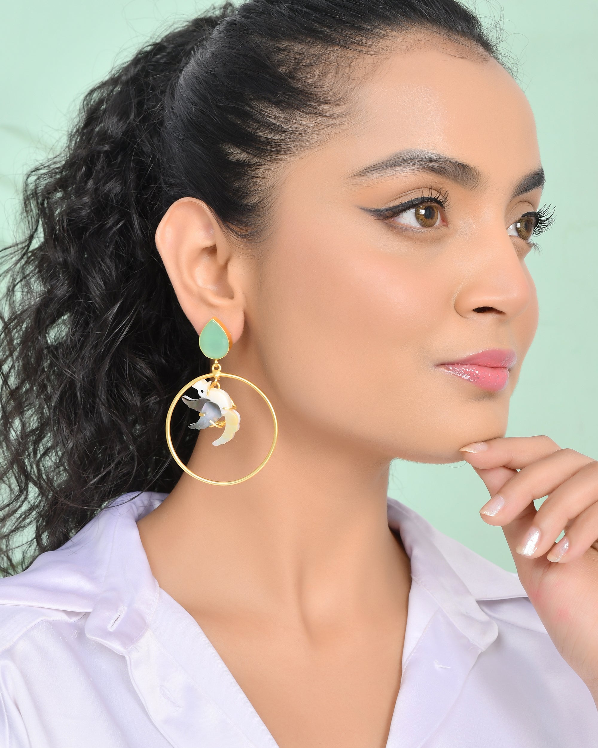 CATCH THE LIGHT HOOP EARING