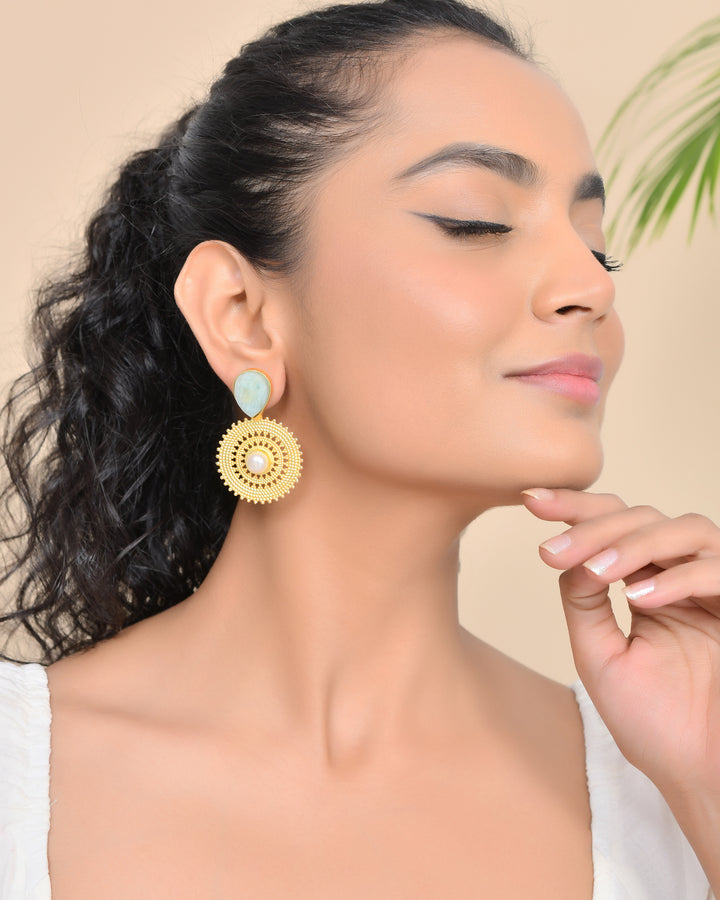 GOLD PINWHEEL STUDS