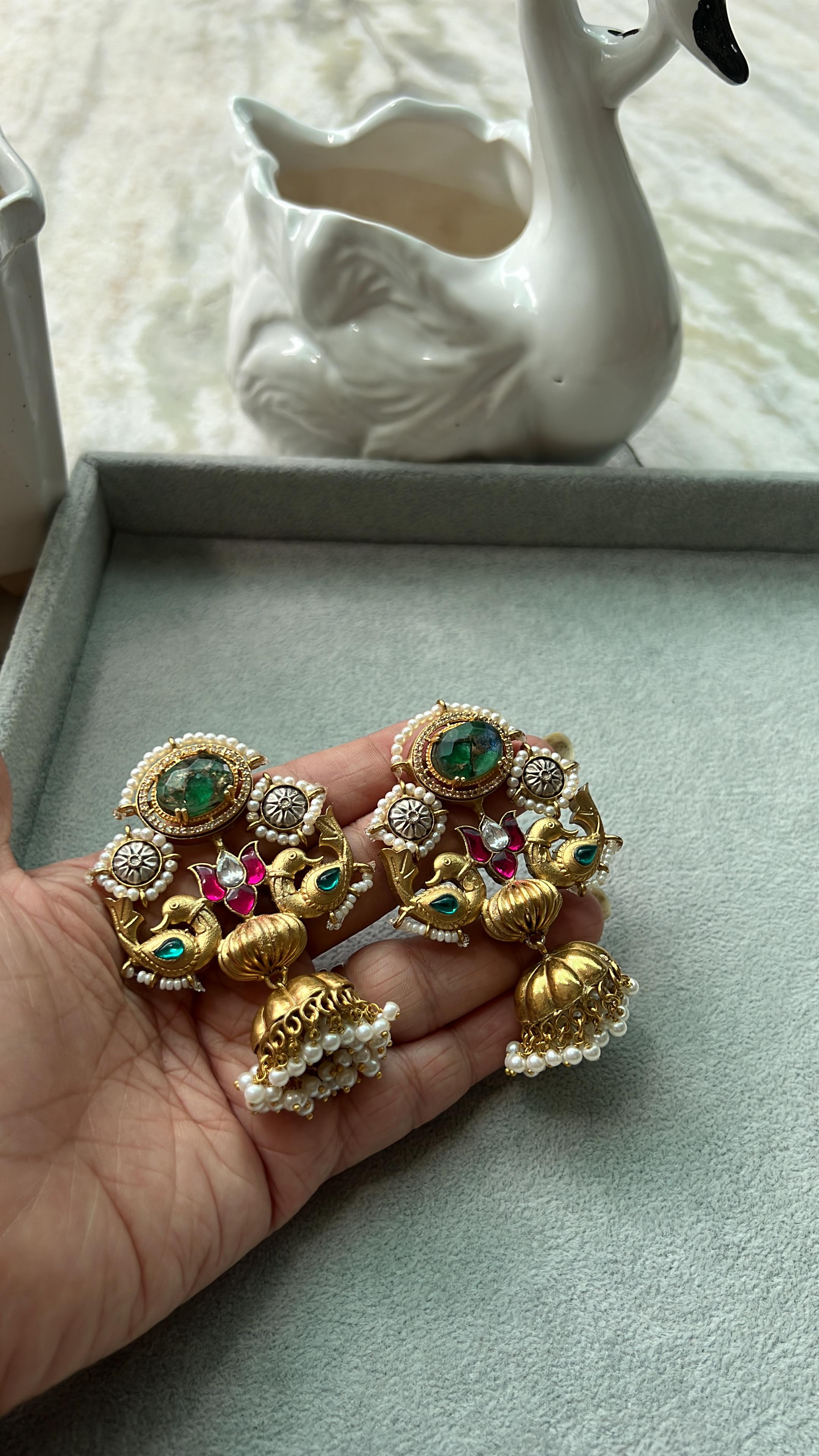 Hansini Jhumka - Doublet Stone